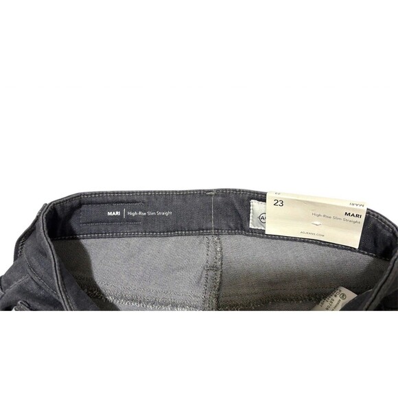 AG Women's Mari High-Rise Slim Straight Leg Jean Gray Size 23 NWT - Picture 10 of 11